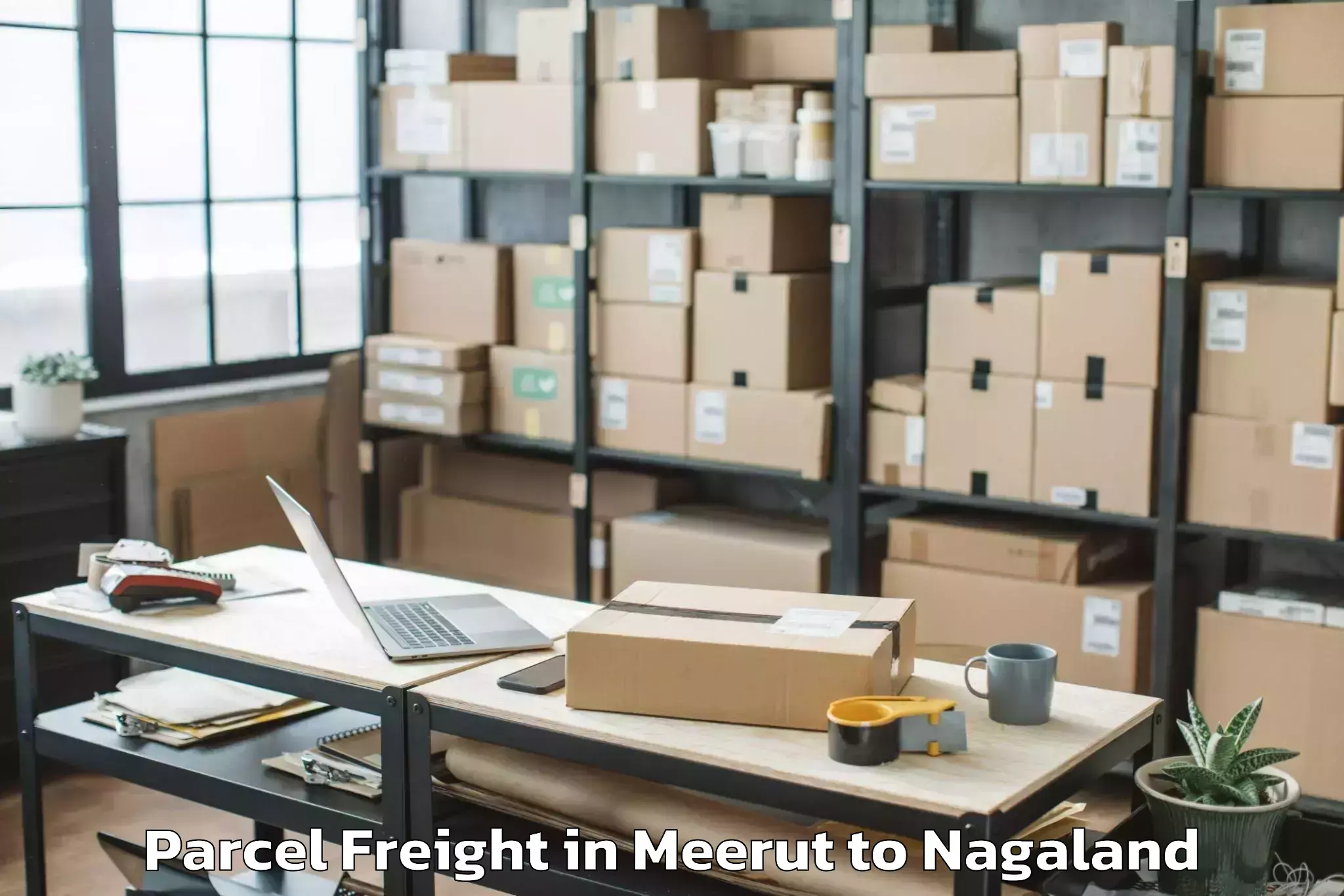 Easy Meerut to Jalukie Parcel Freight Booking